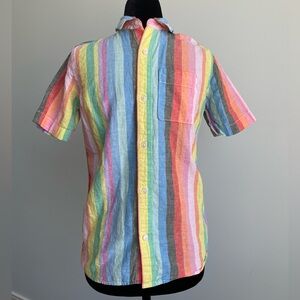Colorful linen shirt. Boys Large.